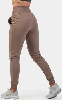 Fitness Trousers Nebbia High-Waist Loose Fit Sweatpants "Feeling Good" Brown L Fitness Trousers - 2