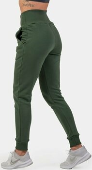 Fitness Trousers Nebbia High-Waist Loose Fit Sweatpants "Feeling Good" Dark Green L Fitness Trousers - 2