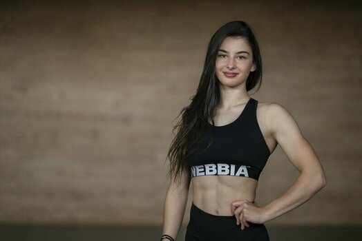Fitness fehérnemű Nebbia Medium Impact Cross Back Sports Bra Black S Fitness fehérnemű - 11