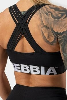 Fitness-undertøj Nebbia Medium Impact Cross Back Sports Bra Black M Fitness-undertøj - 4