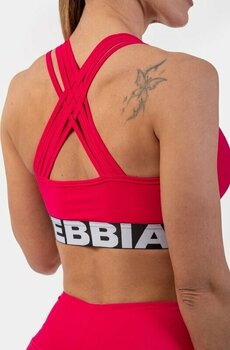Fitness-undertøj Nebbia Medium Impact Cross Back Sports Bra Pink S Fitness-undertøj - 4