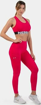 Fitness-undertøj Nebbia Medium Impact Cross Back Sports Bra Pink S Fitness-undertøj - 5