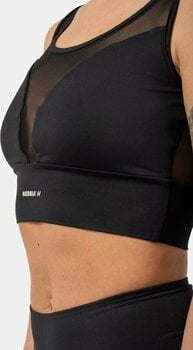 Sous-vêtements de sport Nebbia Black Mesh Design Sports Bra "Breathe" Black S Sous-vêtements de sport - 3