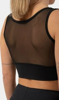 Fitness Underwear Nebbia Black Mesh Design Sports Bra "Breathe" Black S Fitness Underwear - 4