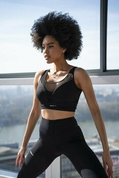 Fitness spodní prádlo Nebbia Black Mesh Design Sports Bra "Breathe" Black L Fitness spodní prádlo - 18