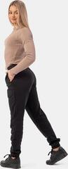 Fitness T-Shirt Nebbia Organic Cotton Ribbed Long Sleeve Top Brown XS Fitness T-Shirt - 5