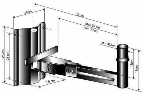 Wall mount for speakerboxes Bespeco BP850 - 2