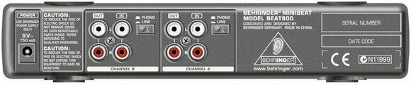 Pré-amplificador de microfone Behringer MINIBEAT BEAT800 Ultra-Compact Dual Beat Counter - 4
