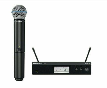 Conjunto de microfone de mão sem fios Shure BLX24RE/SM58 H8E: 518-542 MHz - 4