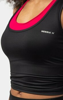Fitness T-shirt Nebbia Sporty Slim-Fit Crop Tank Top Sort XS Fitness T-shirt - 5
