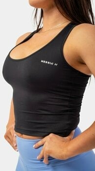 Fitness T-shirt Nebbia Sporty Slim-Fit Crop Tank Top Sort XS Fitness T-shirt - 15