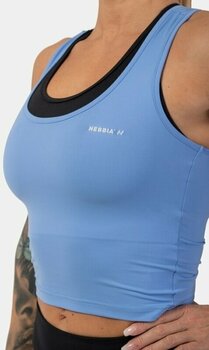 Fitness T-shirt Nebbia Sporty Slim-Fit Crop Tank Top Light Blue XS Fitness T-shirt - 3