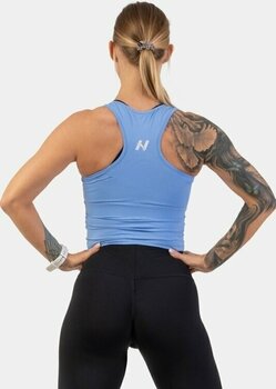 Fitness T-Shirt Nebbia Sporty Slim-Fit Crop Tank Top Light Blue S Fitness T-Shirt - 2