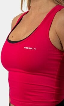 Fitness T-shirt Nebbia Sporty Slim-Fit Crop Tank Top Pink XS Fitness T-shirt - 11