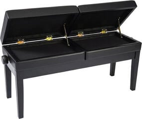 Taburete de piano dúo Grand HY-PJ026 Taburete de piano dúo Black Gloss - 2