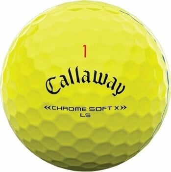 Нова топка за голф Callaway Chrome Soft X LS 2022 Yellow Triple Track - 3