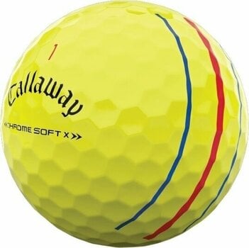 Нова топка за голф Callaway Chrome Soft X 2022 Yellow Triple Track - 2