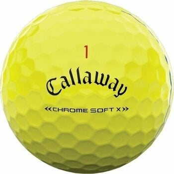 Piłka golfowa Callaway Chrome Soft X 2022 Yellow Triple Track - 3