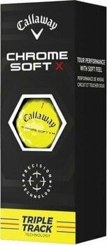 Нова топка за голф Callaway Chrome Soft X 2022 Yellow Triple Track - 5
