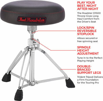 Стол за барабани Pearl D-1500 Стол за барабани - 5