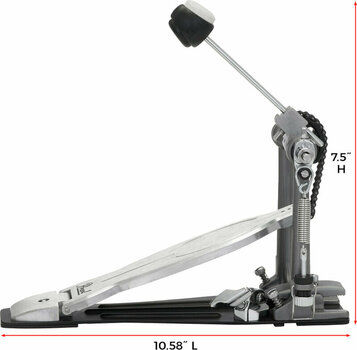 Single Pedal Pearl P-1030 Eliminator Solo Black Single Pedal - 11