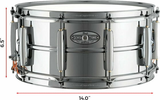 Snare Drum 14" Pearl Sensitone STH1465S 14" Chrome - 6