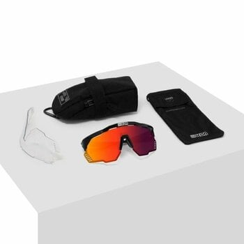 Cycling Glasses Scicon Aeroshade Kunken Black Gloss/SCNPP Multimirror Red/Clear Cycling Glasses - 6
