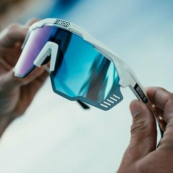 Cycling Glasses Scicon Aeroshade Kunken White Gloss/SCNPP Multimirror Blue/Clear Cycling Glasses - 6