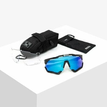 Cycling Glasses Scicon Aeroshade XL Carbon Matt/SCNPP Multimirror Blue/Clear Cycling Glasses - 6