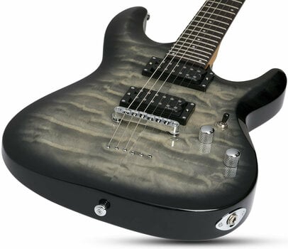 Elektrische gitaar Schecter C-6 Plus Charcoal Burst - 4
