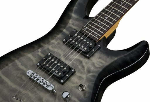 Elektrische gitaar Schecter C-6 Plus Charcoal Burst - 5