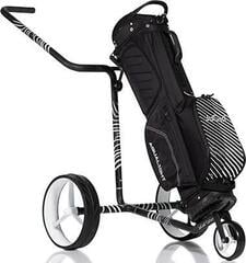 Manuální golfové vozíky Jucad Carbon Zebra 3-Wheel White/Black Matt Manuální golfové vozíky - 1