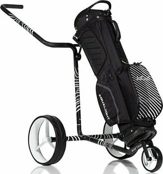 Ročni voziček za golf Jucad Carbon Zebra 3-Wheel White/Black Matt Ročni voziček za golf - 2