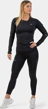 Fitness T-shirt Nebbia Long Sleeve Smart Pocket Sporty Top Sort XS Fitness T-shirt - 3