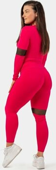 Fitness T-shirt Nebbia Long Sleeve Smart Pocket Sporty Top Pink XS Fitness T-shirt - 5