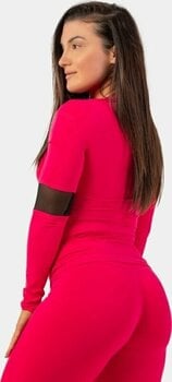 Fitness tričko Nebbia Long Sleeve Smart Pocket Sporty Top Pink M Fitness tričko - 2