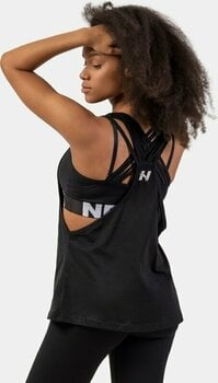 Fitness T-shirt Nebbia Sleeveless Loose Cross Back Tank Top "Feeling Good" Sort S Fitness T-shirt - 2