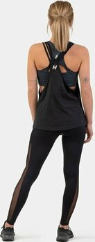 Fitness T-shirt Nebbia Sleeveless Loose Cross Back Tank Top "Feeling Good" Sort S Fitness T-shirt - 11