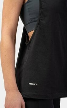Camiseta deportiva Nebbia Sleeveless Loose Cross Back Tank Top "Feeling Good" Black L Camiseta deportiva - 4