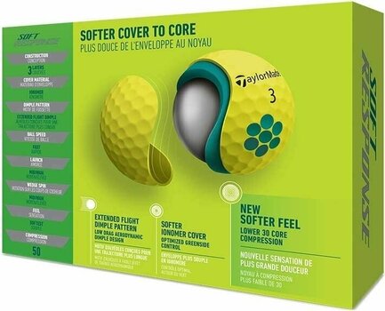 Golf žogice TaylorMade Soft Response Yellow 2022 - 3