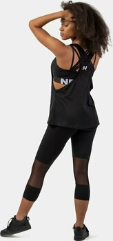 Maglietta fitness Nebbia Sleeveless Loose Cross Back Tank Top "Feeling Good" Black L Maglietta fitness - 8