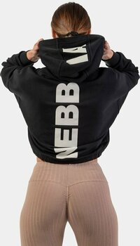 Fitness-sweatshirt Nebbia Loose Fit Crop Hoodie Iconic Sort XS-S Fitness-sweatshirt - 2