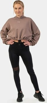 Fitness-sweatshirt Nebbia Loose Fit Crop Hoodie Iconic Brown XS-S Fitness-sweatshirt - 4