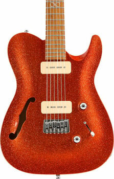 Elektromos gitár Chapman Guitars ML3 Semi Hollow Pro Traditional Burnt Orange Sparkle - 4
