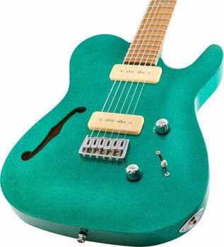 Elektromos gitár Chapman Guitars ML3 Semi Hollow Pro Traditional Aventurine Green Sparkle - 5