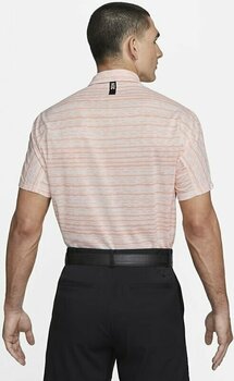 Polo-Shirt Nike Dri-Fit Tiger Woods Advantage Stripe Mens Polo Shirt Light Soft Pink/Black 2XL - 2