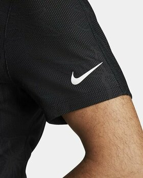 Polo-Shirt Nike Dri-Fit Tiger Woods Floral Jacquard Mens Polo Shirt Black/Dark Smoke Grey/White 2XL - 5