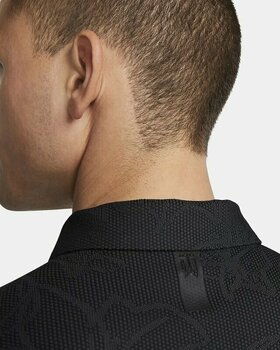 Polo Shirt Nike Dri-Fit Tiger Woods Floral Jacquard Mens Polo Shirt Black/Dark Smoke Grey/White 3XL - 4
