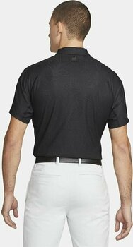 Polo Shirt Nike Dri-Fit Tiger Woods Floral Jacquard Mens Polo Shirt Black/Dark Smoke Grey/White XL - 2