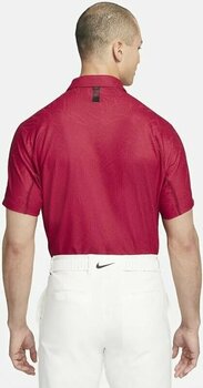 Polo Shirt Nike Dri-Fit Tiger Woods Floral Jacquard Mens Polo Shirt Red/Gym Red/Black 3XL - 2